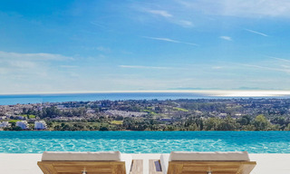 Villa architecturale de nouvelle construction à vendre, avec vue panoramique sur la mer dans une communauté fermée à Benahavis - Marbella 69522 
