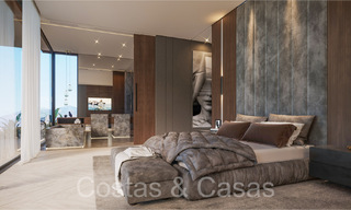 Villa architecturale de nouvelle construction à vendre, avec vue panoramique sur la mer dans une communauté fermée à Benahavis - Marbella 69524 