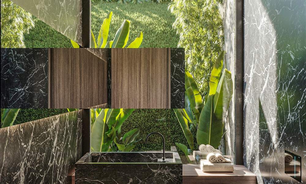 Villa architecturale de nouvelle construction à vendre, avec vue panoramique sur la mer dans une communauté fermée à Benahavis - Marbella 69534