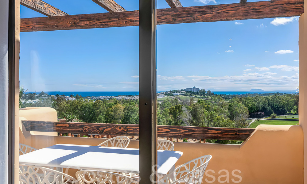 Penthouse de luxe prêt à emménager avec une vue magnifique sur le golf et la mer Méditerranée à vendre à Benahavis - Marbella 69632
