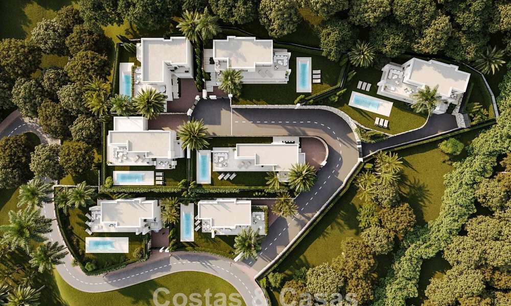 7 villas de nouvelle construction avancées avec vue panoramique sur la mer à vendre dans les collines de Mijas Pueblo, Costa del Sol 787738