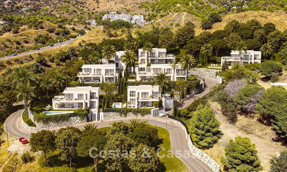 7 villas de nouvelle construction avancées avec vue panoramique sur la mer à vendre dans les collines de Mijas Pueblo, Costa del Sol 787740