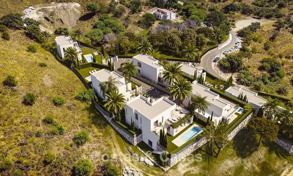 7 villas de nouvelle construction avancées avec vue panoramique sur la mer à vendre dans les collines de Mijas Pueblo, Costa del Sol 787741