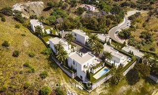 7 villas de nouvelle construction avancées avec vue panoramique sur la mer à vendre dans les collines de Mijas Pueblo, Costa del Sol 787741 