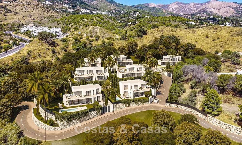 7 villas de nouvelle construction avancées avec vue panoramique sur la mer à vendre dans les collines de Mijas Pueblo, Costa del Sol 787742