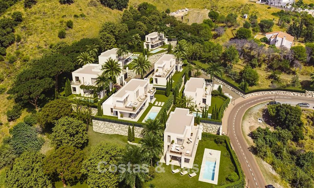 7 villas de nouvelle construction avancées avec vue panoramique sur la mer à vendre dans les collines de Mijas Pueblo, Costa del Sol 787743