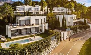 7 villas de nouvelle construction avancées avec vue panoramique sur la mer à vendre dans les collines de Mijas Pueblo, Costa del Sol 787745 