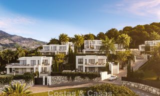 7 villas de nouvelle construction avancées avec vue panoramique sur la mer à vendre dans les collines de Mijas Pueblo, Costa del Sol 787746 