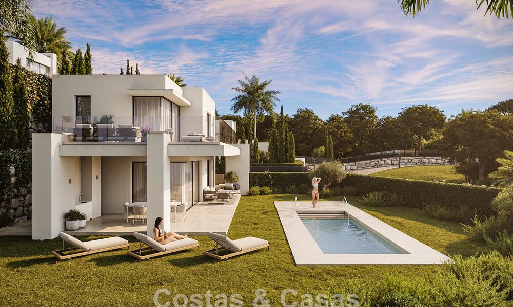 7 villas de nouvelle construction avancées avec vue panoramique sur la mer à vendre dans les collines de Mijas Pueblo, Costa del Sol 787747