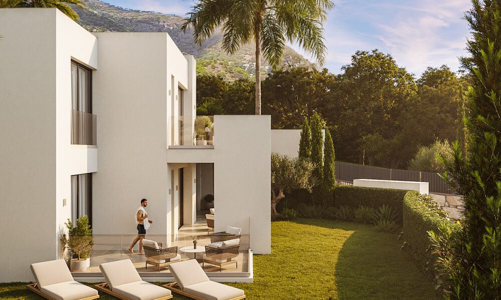 7 villas de nouvelle construction avancées avec vue panoramique sur la mer à vendre dans les collines de Mijas Pueblo, Costa del Sol 787749