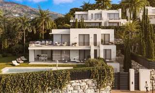 7 villas de nouvelle construction avancées avec vue panoramique sur la mer à vendre dans les collines de Mijas Pueblo, Costa del Sol 787751 