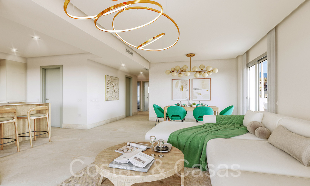 Appartements modernes de nouvelle construction de style contemporain à vendre avec terrasse spacieuse et belles vues sur la mer à Benahavis - Marbella 70122