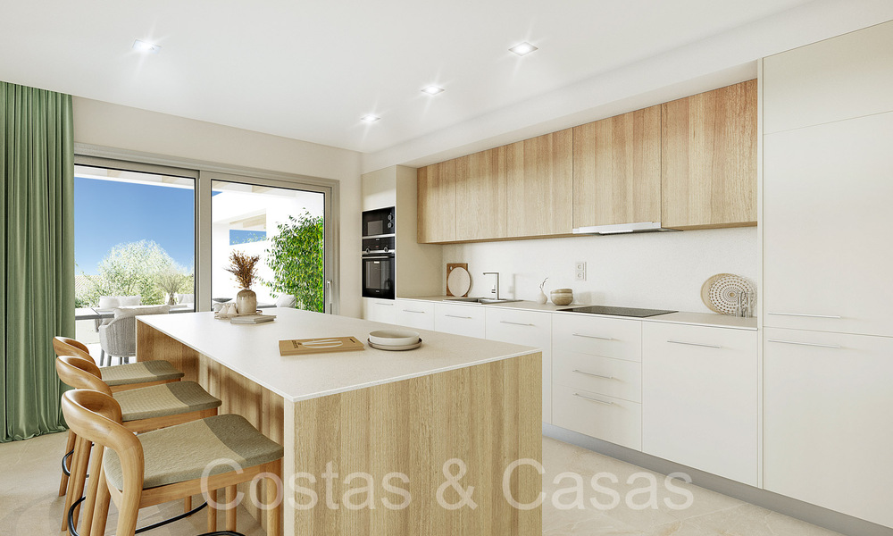 Appartements modernes de nouvelle construction de style contemporain à vendre avec terrasse spacieuse et belles vues sur la mer à Benahavis - Marbella 70124