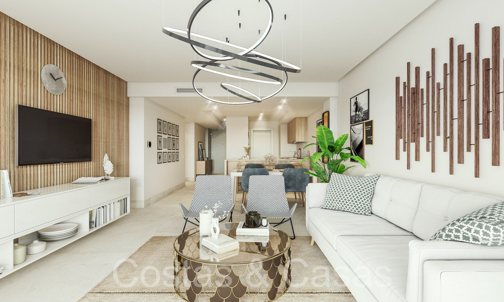 Appartements modernes de nouvelle construction de style contemporain à vendre avec terrasse spacieuse et belles vues sur la mer à Benahavis - Marbella 70125