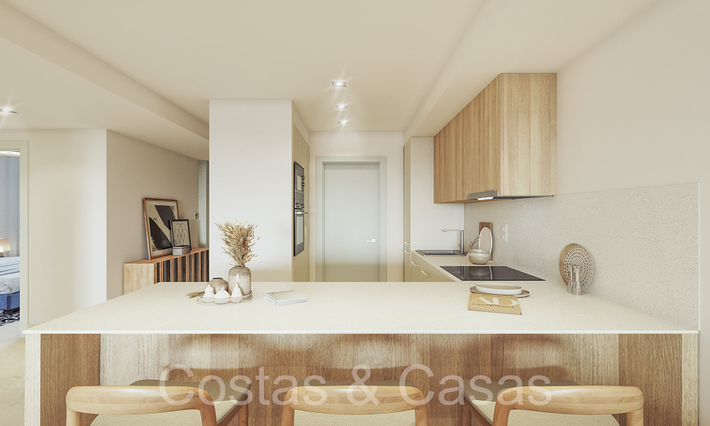 Appartements modernes de nouvelle construction de style contemporain à vendre avec terrasse spacieuse et belles vues sur la mer à Benahavis - Marbella 70126