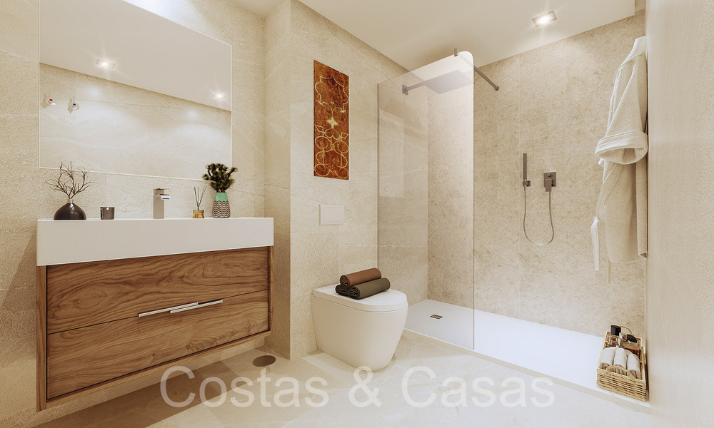 Appartements modernes de nouvelle construction de style contemporain à vendre avec terrasse spacieuse et belles vues sur la mer à Benahavis - Marbella 70128