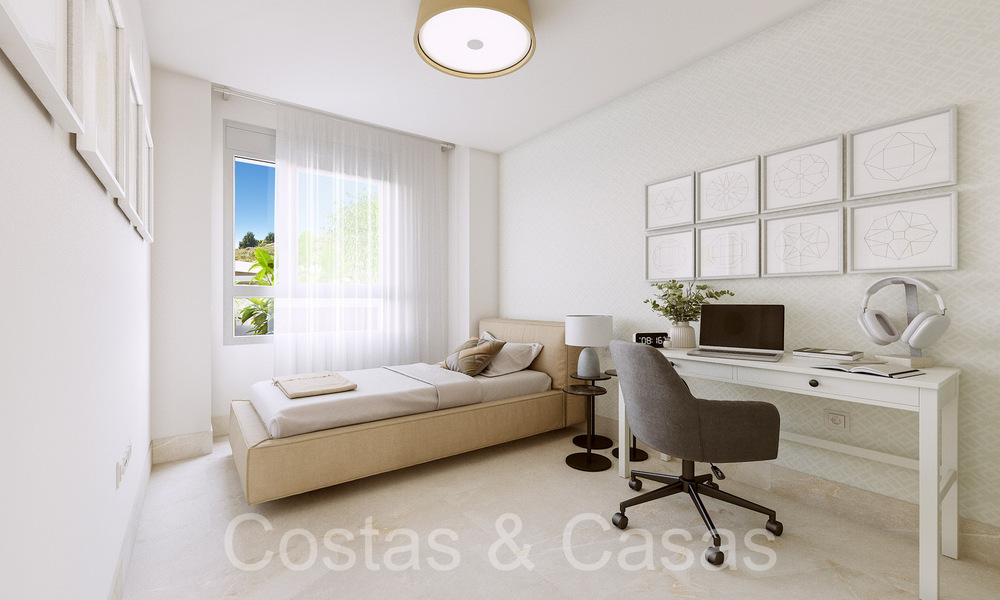 Appartements modernes de nouvelle construction de style contemporain à vendre avec terrasse spacieuse et belles vues sur la mer à Benahavis - Marbella 70129