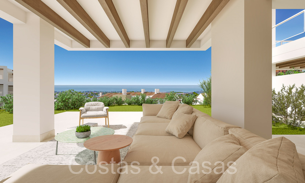 Appartements modernes de nouvelle construction de style contemporain à vendre avec terrasse spacieuse et belles vues sur la mer à Benahavis - Marbella 70133