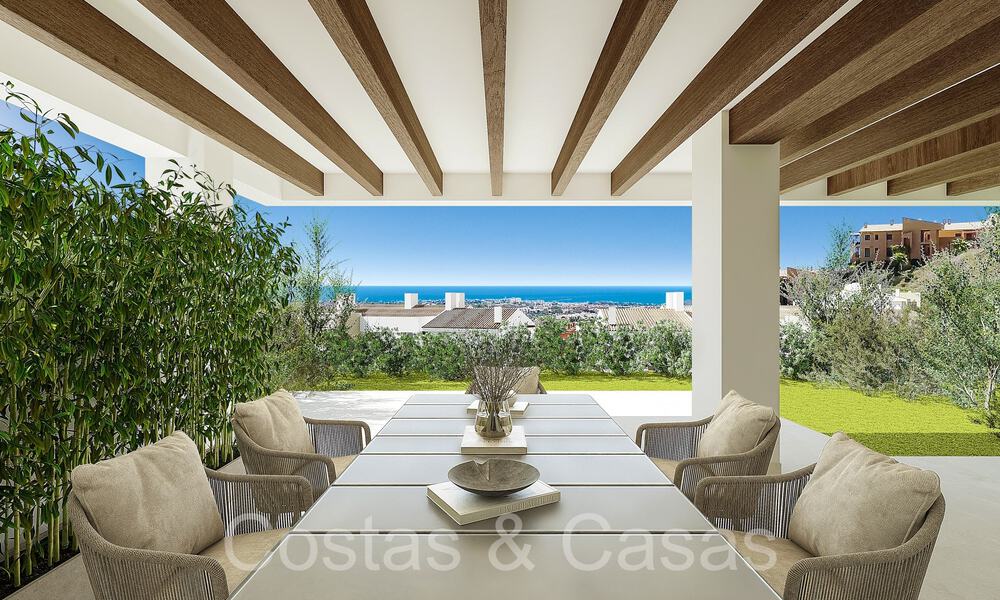 Appartements modernes de nouvelle construction de style contemporain à vendre avec terrasse spacieuse et belles vues sur la mer à Benahavis - Marbella 70134