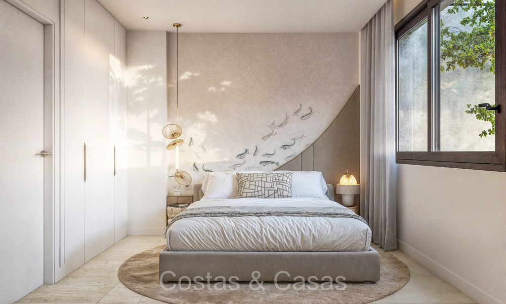 Nouveaux appartements et maisons de charme dans un complexe de première ligne de plage à vendre à Manilva sur la Costa del Sol 73490