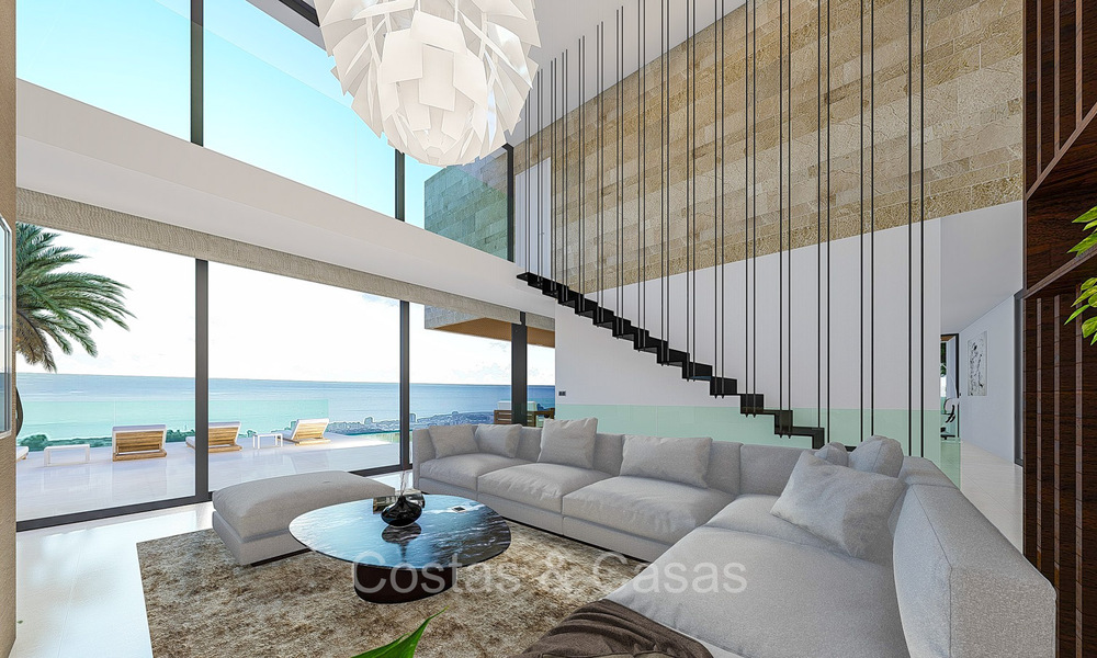 Villa design de nouvelle construction avec vue phénoménale sur la mer à vendre dans les collines de Mijas Pueblo, Costa del Sol 74435