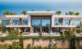 Maisons neuves de premier ordre au design moderniste à vendre dans une urbanisation protégée à l'est du centre de Marbella 74444 