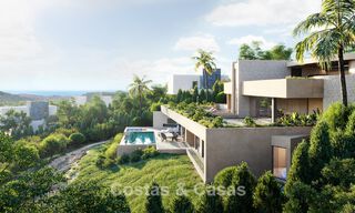Villa design avec vue panoramique sur la mer à vendre dans un complexe fermé à Benahavis - Marbella 74907 