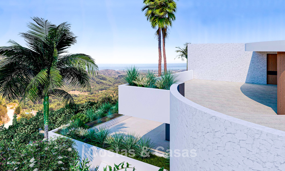 Villa design avec vue panoramique sur la mer à vendre dans un complexe fermé à Benahavis - Marbella 74910