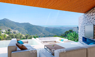 Villa design avec vue panoramique sur la mer à vendre dans un complexe fermé à Benahavis - Marbella 74912 