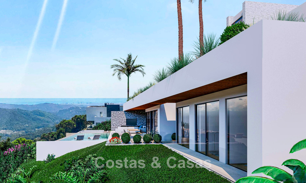 Villa design avec vue panoramique sur la mer à vendre dans un complexe fermé à Benahavis - Marbella 74916