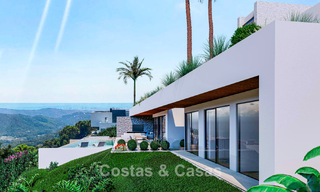 Villa design avec vue panoramique sur la mer à vendre dans un complexe fermé à Benahavis - Marbella 74916 