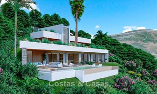 Villa design avec vue panoramique sur la mer à vendre dans un complexe fermé à Benahavis - Marbella 74918 