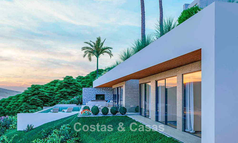 Villa design avec vue panoramique sur la mer à vendre dans un complexe fermé à Benahavis - Marbella 74919