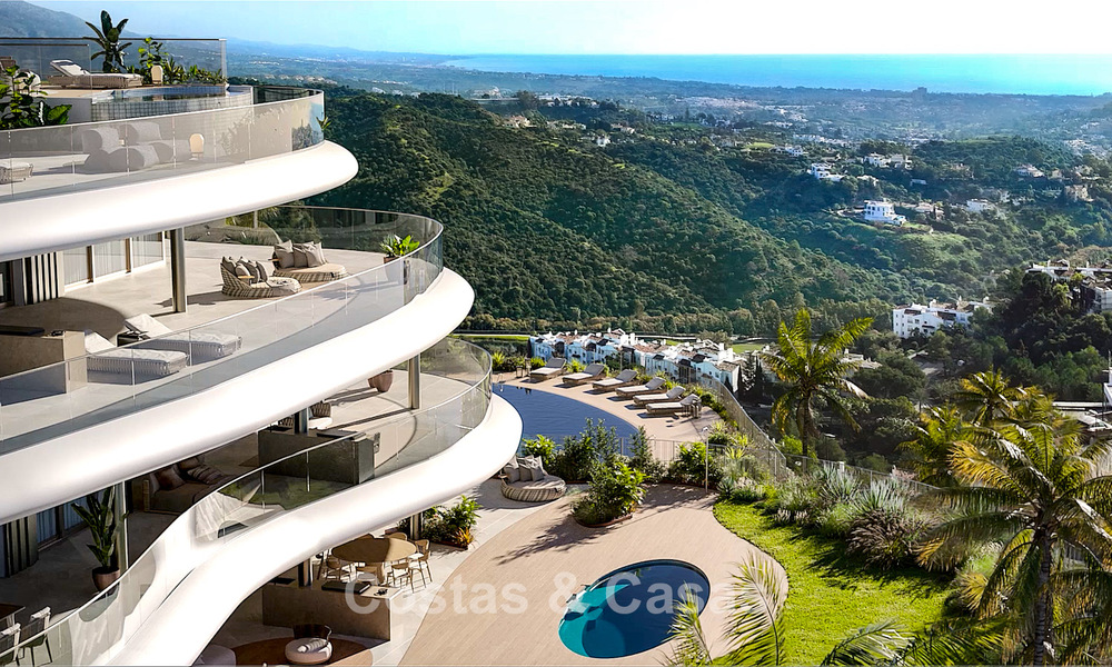 Nouveau sur le marché. Appartements de style avant-gardiste avec vue fantastique sur la mer à vendre à Benahavis - Marbella 778327