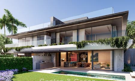 Villas jumelées neuves avec vue panoramique sur la mer à vendre dans les collines de l'est de Marbella 774552