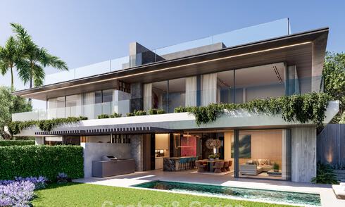 Villas jumelées neuves avec vue panoramique sur la mer à vendre dans les collines de l'est de Marbella 774552