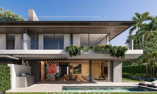 Villas jumelées neuves avec vue panoramique sur la mer à vendre dans les collines de l'est de Marbella 774558 