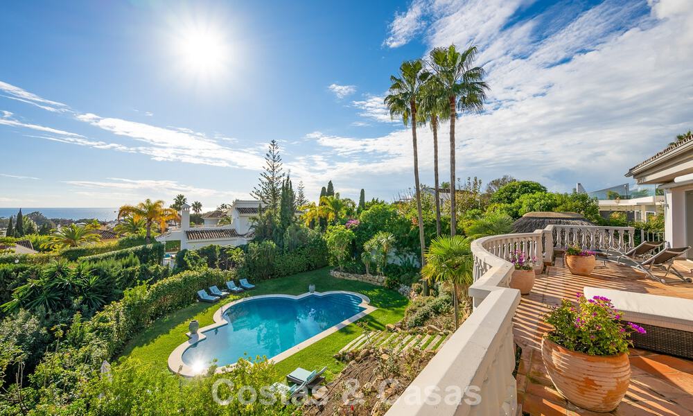 Belle villa de style espagnol avec vue imprenable sur la mer à vendre à Elviria, Marbella Est 774750