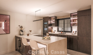 Maison de ville luxueusement rénovée avec vue sur la mer à vendre, dans un quartier fermé sur le Golden Mile de Marbella 774972 