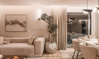 Maison de ville luxueusement rénovée avec vue sur la mer à vendre, dans un quartier fermé sur le Golden Mile de Marbella 774973 