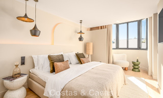 Maison de ville luxueusement rénovée avec vue sur la mer à vendre, dans un quartier fermé sur le Golden Mile de Marbella 774983 