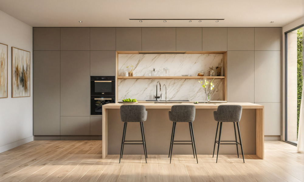 Villa écologique de construction neuve avec vue sur la mer à vendre dans un quartier résidentiel calme à Benalmadena, Costa del Sol 774961