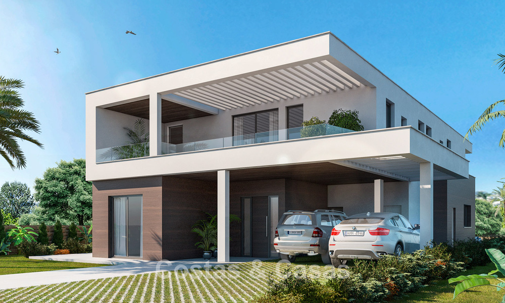 Villa luxueuse de nouvelle construction avec vue panoramique sur la mer à vendre, en première ligne de golf à Mijas, Costa del Sol 775010