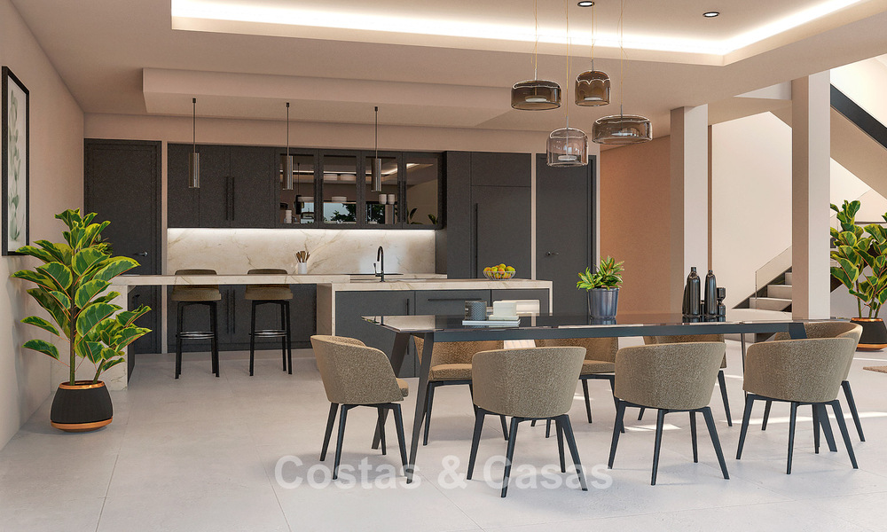 Villa luxueuse de nouvelle construction avec vue panoramique sur la mer à vendre, en première ligne de golf à Mijas, Costa del Sol 775012