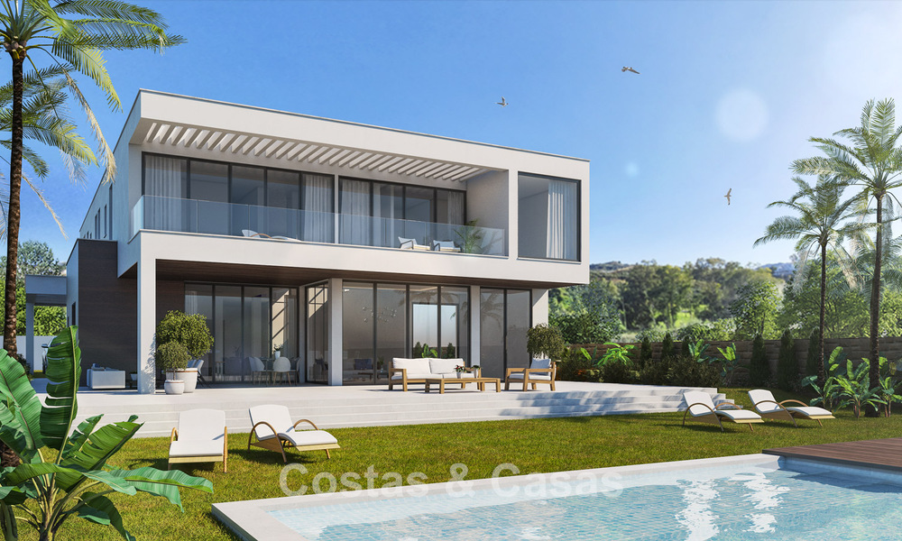 Villa luxueuse de nouvelle construction avec vue panoramique sur la mer à vendre, en première ligne de golf à Mijas, Costa del Sol 775019