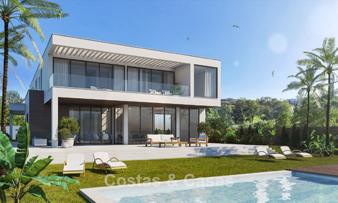 Villa luxueuse de nouvelle construction avec vue panoramique sur la mer à vendre, en première ligne de golf à Mijas, Costa del Sol 775019