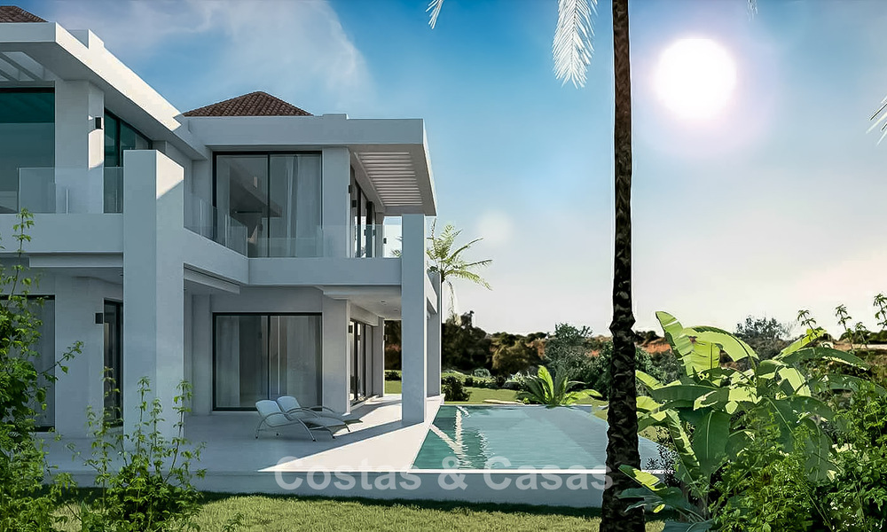 Villa neuve sur plan à vendre en bordure du terrain de golf à Mijas, Costa del Sol 775190