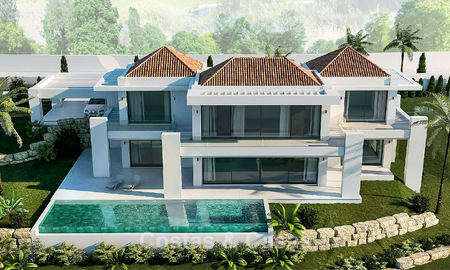 Villa neuve sur plan à vendre en bordure du terrain de golf à Mijas, Costa del Sol 775193