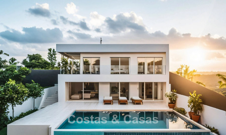 Villa de luxe de nouvelle construction avec vue imprenable sur la mer à vendre dans les collines de Mijas, Costa del Sol 775331