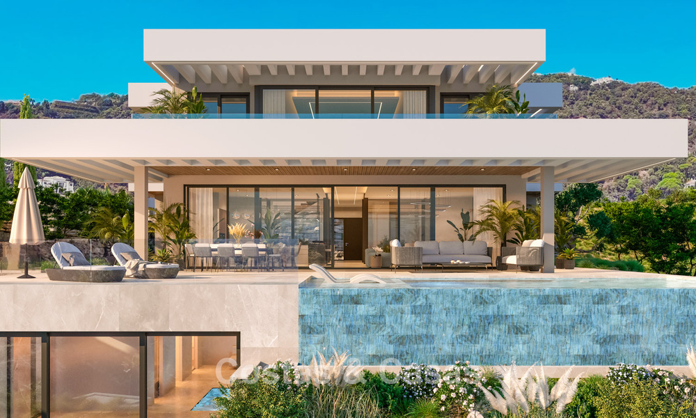 Villa design sophistiquée avec vue magnifique sur la mer à vendre à El Madroñal, Benahavis - Marbella 775240